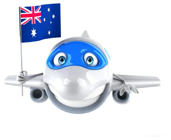 Fun plane with flag — Stock Photo, Image