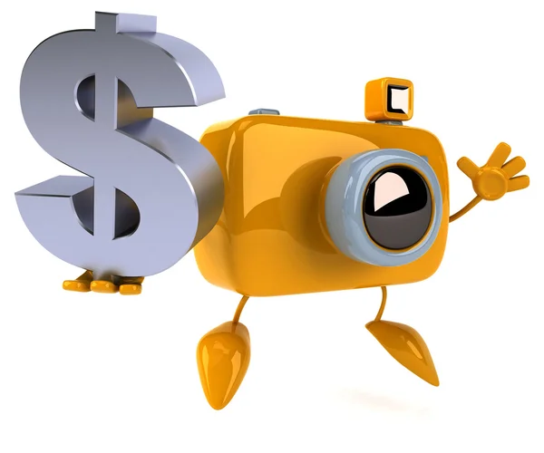 Fun camera with dollar sign — Stock Photo, Image