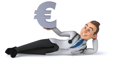 Euro simgesi ile eğlenceli doktor