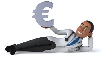 Euro simgesi ile eğlenceli doktor