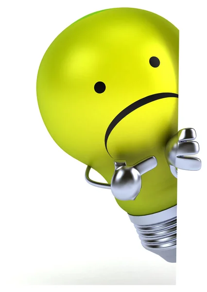 Fun cartoon light bulb — Stock Photo, Image