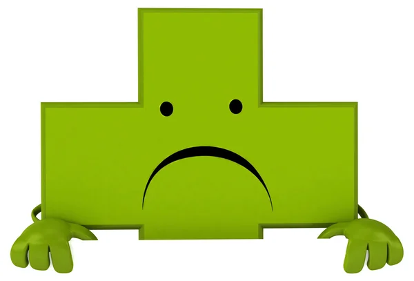 Cruce de farmacie verde cu bord — Fotografie, imagine de stoc