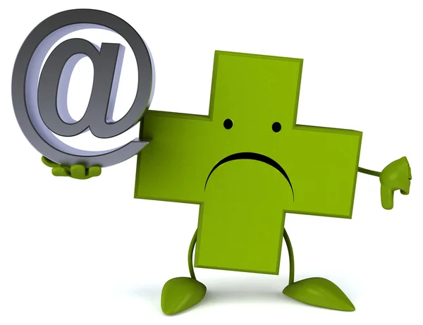 Eczane e-posta işareti ile çapraz — Stok fotoğraf