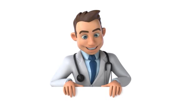 Fun cartooon doctor — Stock Video