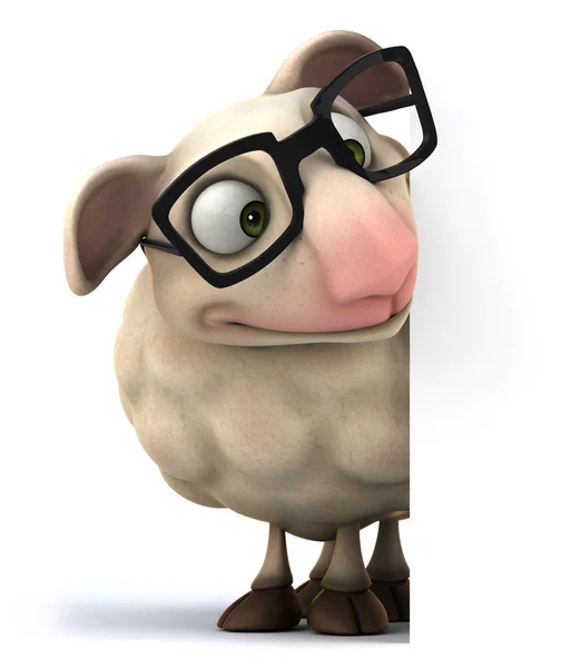 Fun sheep in glasses — Stock Photo, Image