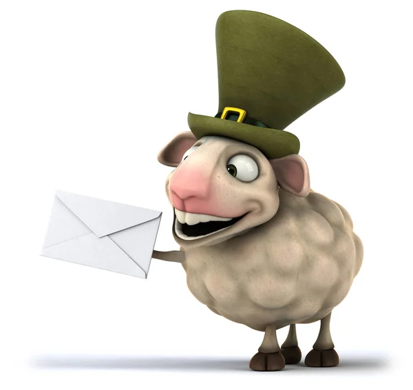 Irish cartoon sheep — Stock Photo, Image