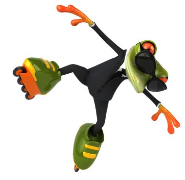 Skating yeşil kurbağa