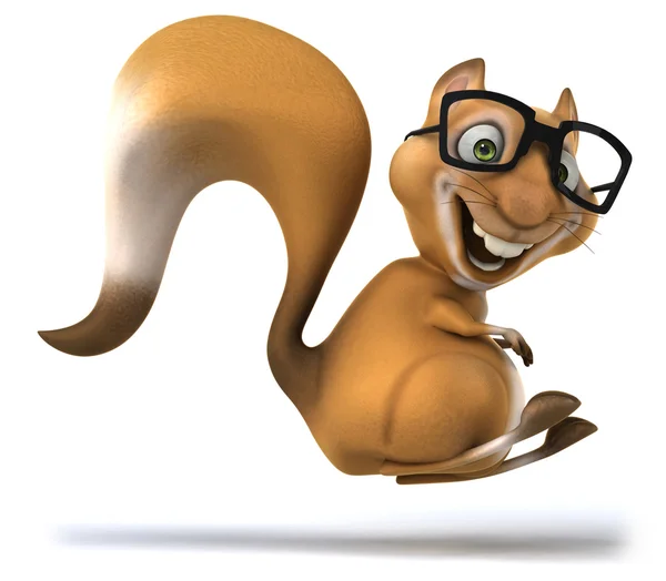 Fun squirrel in glasses — Stock Photo, Image