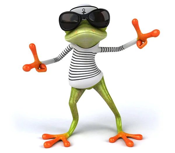 재미 있는 개구리 선원 — 스톡 사진