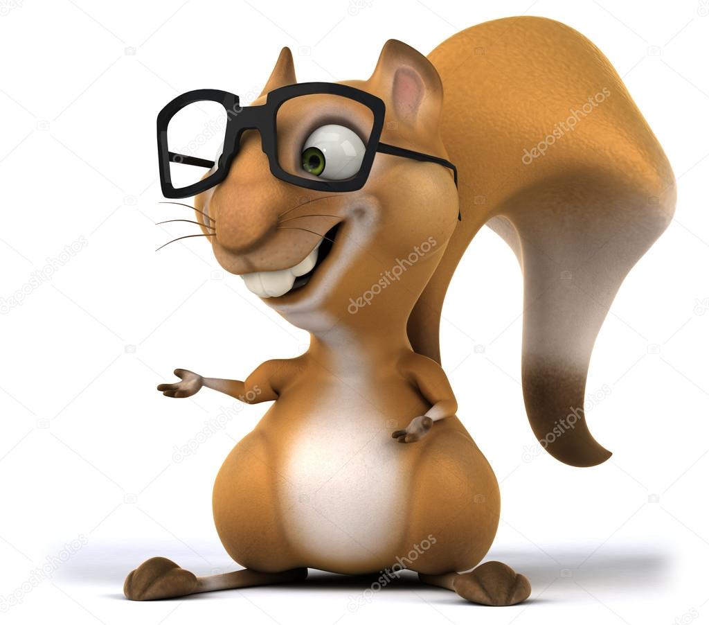 squirrel wearing glasses