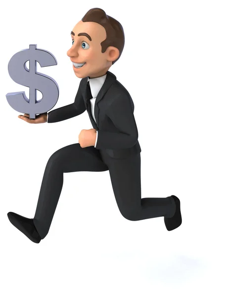 Leuk zakenman met dollarteken — Stockfoto