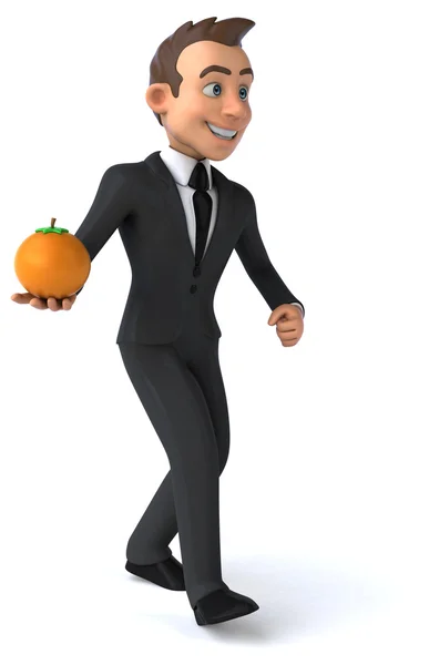 Hombre de negocios con naranja — Foto de Stock