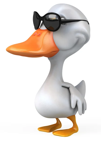 Fun cartoon duck — Stock Photo, Image