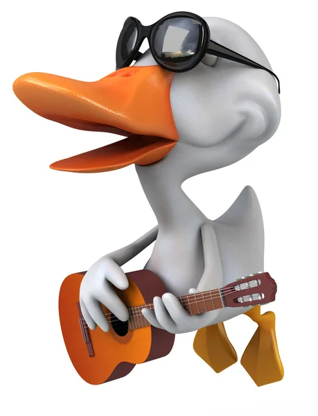 Fun cartoon duck — Stock Photo, Image