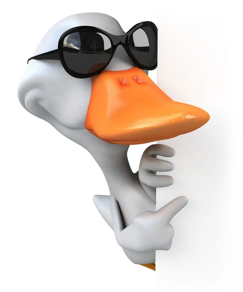 Divertido pato de dibujos animados — Foto de Stock