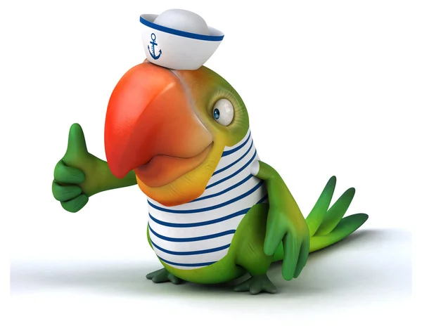 Zábavné papoušek námořník — Stock fotografie
