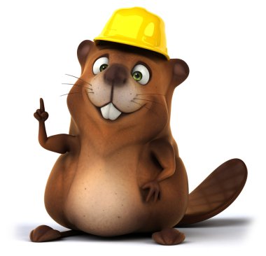 Baret eğlenceli beaver