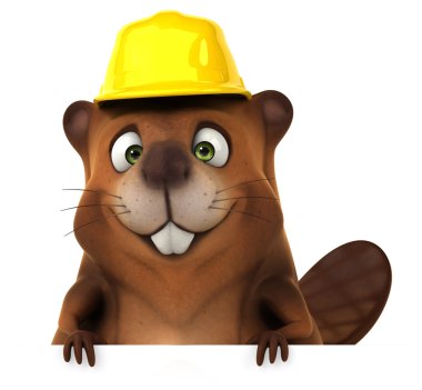 Baret eğlenceli beaver