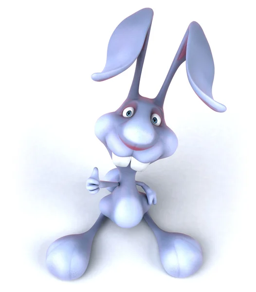 有趣的蓝色兔子 — 图库照片