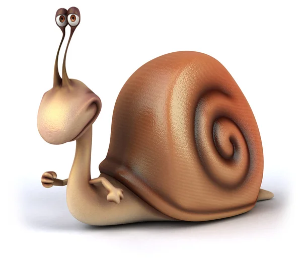 Fun cartoon snail — Stock Photo, Image