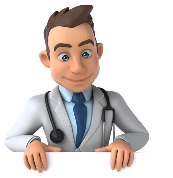 Fun cartoon doctor — Stock Photo, Image