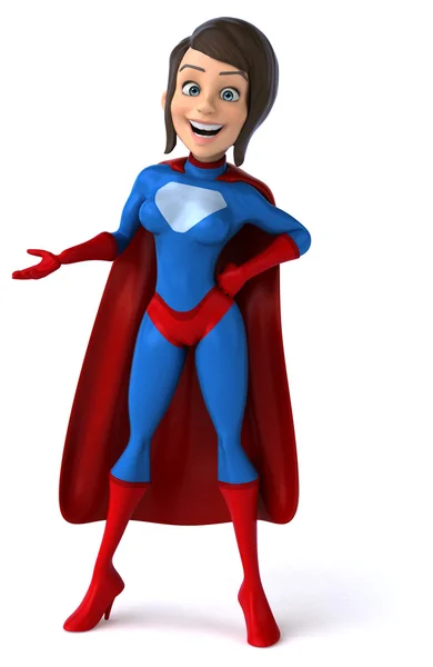 Fun female superhero — Stock Photo, Image