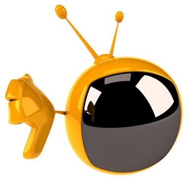Sarı retro televizyon