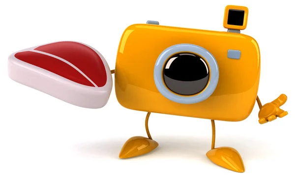 Διασκεδαστικό κάμερα με μπριζόλα — Φωτογραφία Αρχείου