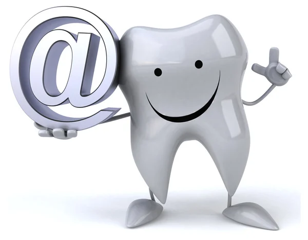 Tooth with email — Stock Photo, Image