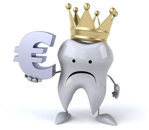 Tooth with euro sign — Stock Photo, Image
