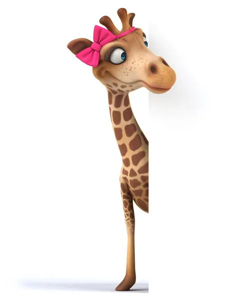 Веселая жираф-женщина — стоковое фото