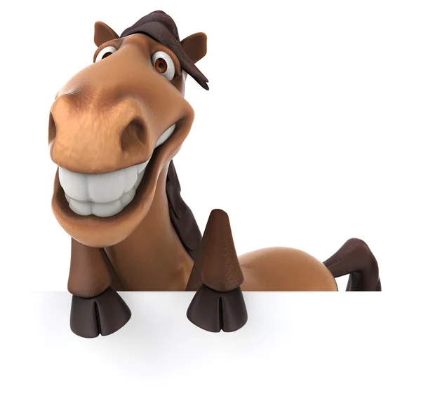 Leuke cartoon paard — Stockfoto