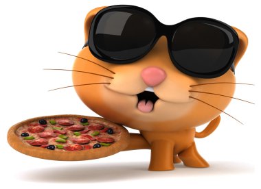 eğlenceli bir karikatür kedi