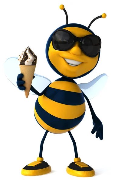 Abeja divertida con helado — Foto de Stock