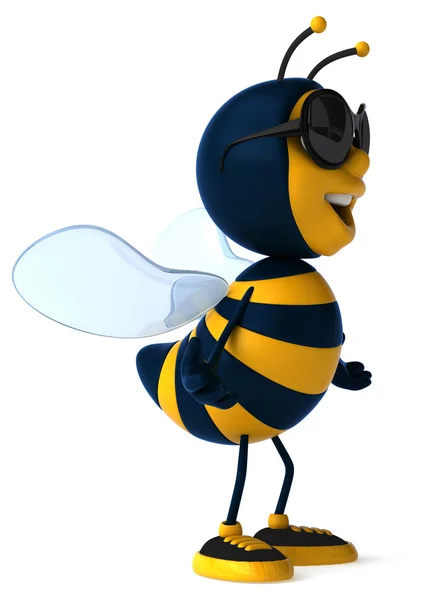 Fun bee with sunglasses — Stock Photo, Image