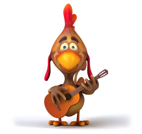 Divertente cartone animato pollo — Foto Stock