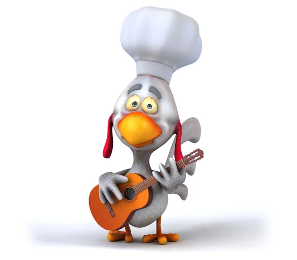 Divertente cartone animato pollo — Foto Stock