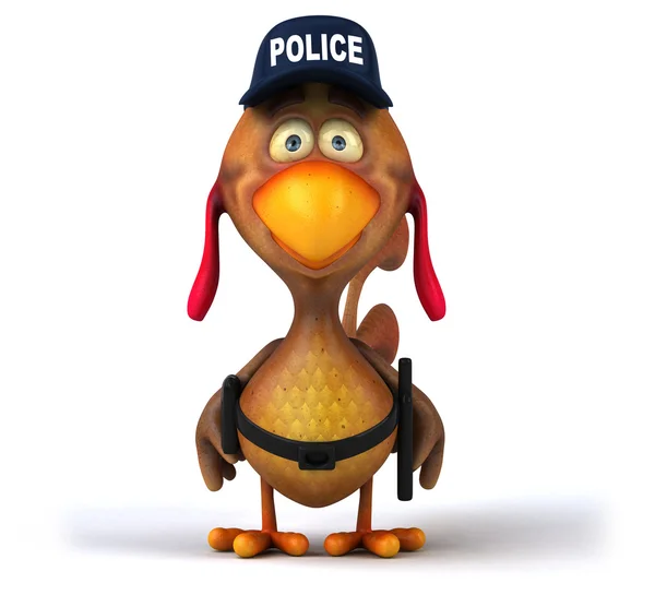 Polícia de frango divertido — Fotografia de Stock