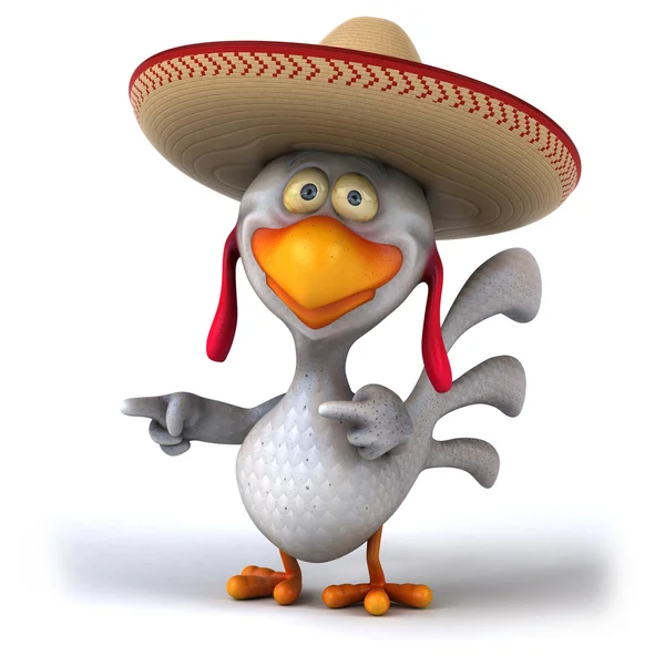 Fun cartoon chicken — Stock Photo, Image