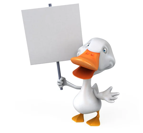 Fun cartoon duck — Stock Photo, Image