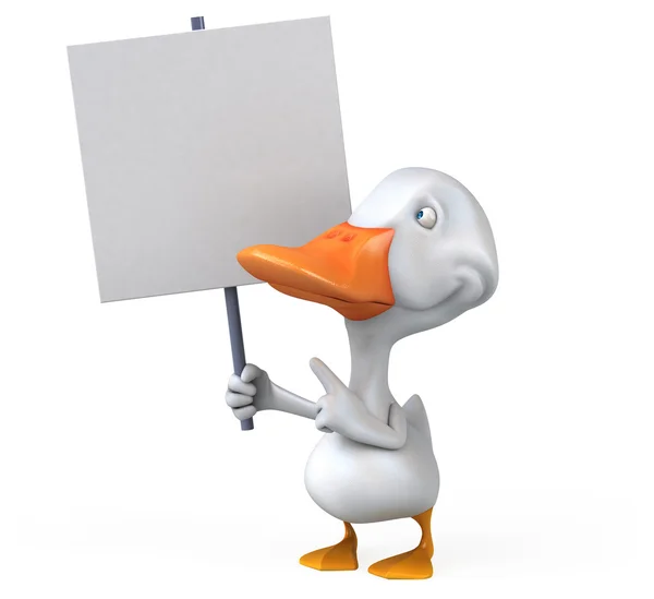 Fun cartoon duck — Stock Photo, Image