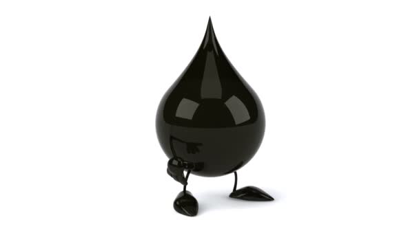 Caminhada de gota de óleo preto — Vídeo de Stock