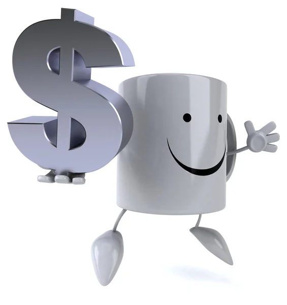 Fun mug with dollar sign — Stock Photo, Image