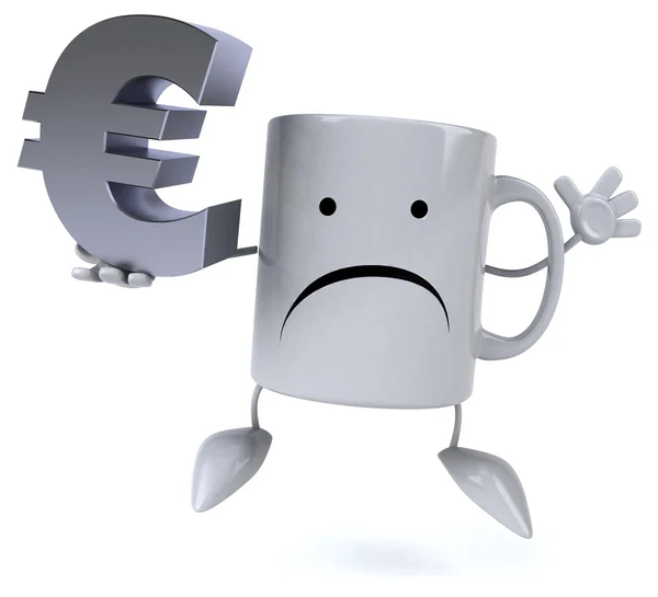 Kul Mugg med eurotecknet — Stockfoto