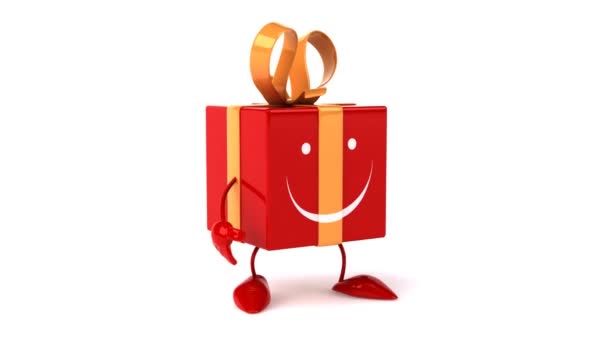 Divertente regalo a piedi — Video Stock