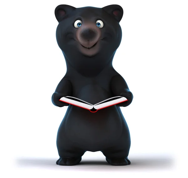 Fun bear with a book — Stock Photo, Image