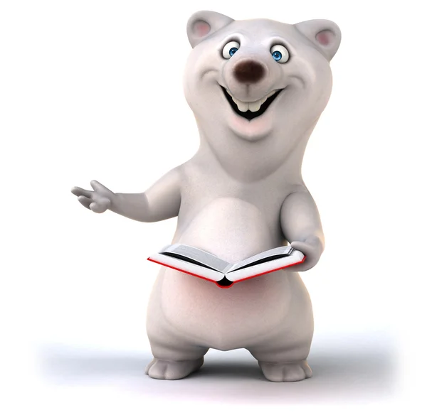 Orso divertente con un libro — Foto Stock