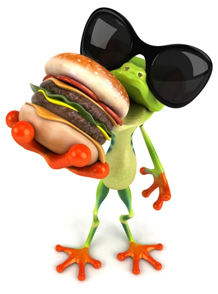 Fun cartoon frog — Stock Photo, Image