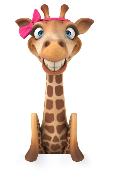 Diversão girafa fêmea — Fotografia de Stock