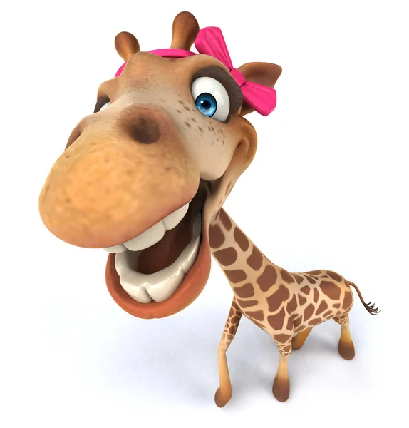 Fun-giraffe vrouw — Stockfoto
